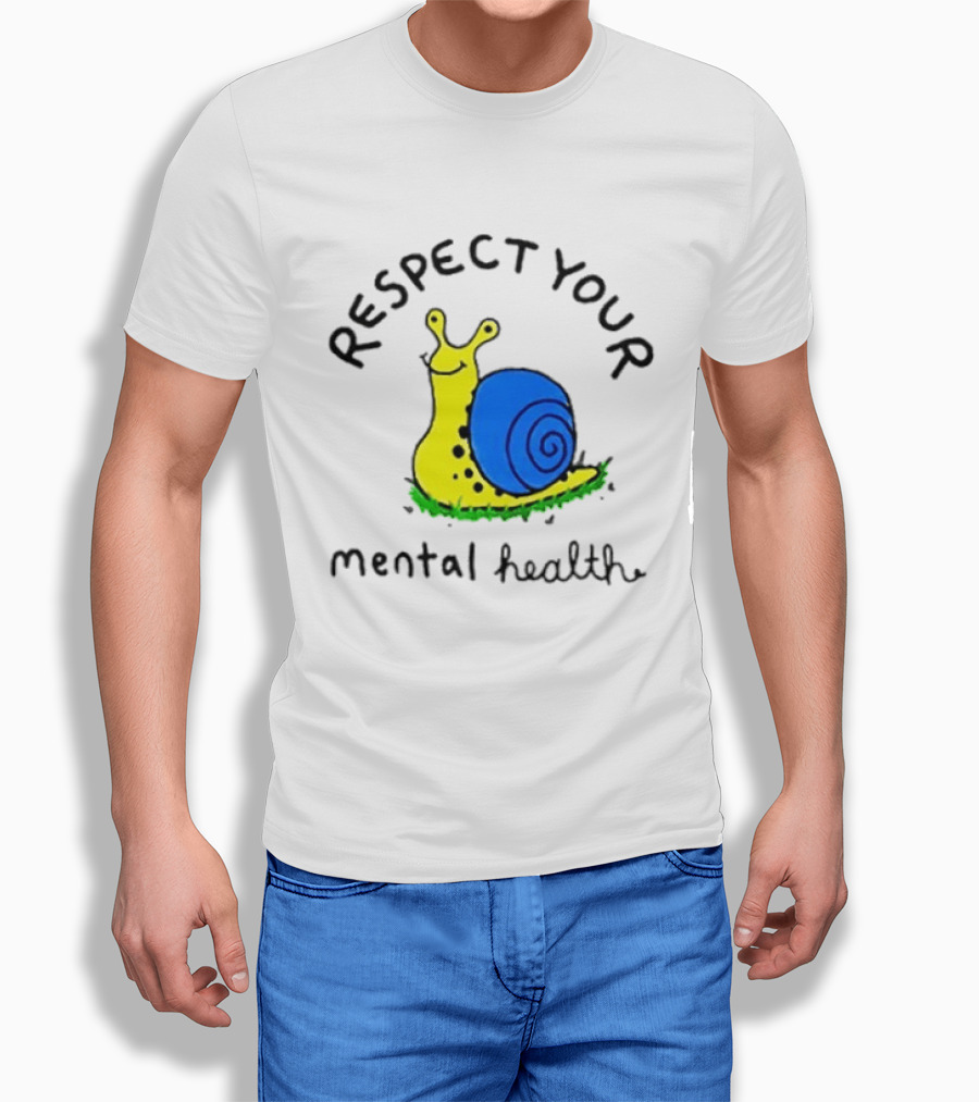 Respect Your Mental Health Snail Self Care T-Shirt