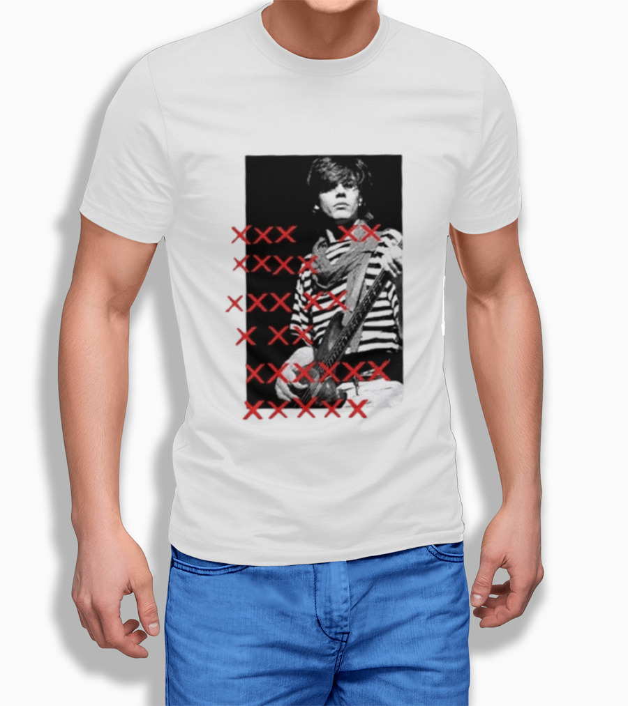 Simon Le Bon Duran Duran 80s Pop Striped T-Shirt