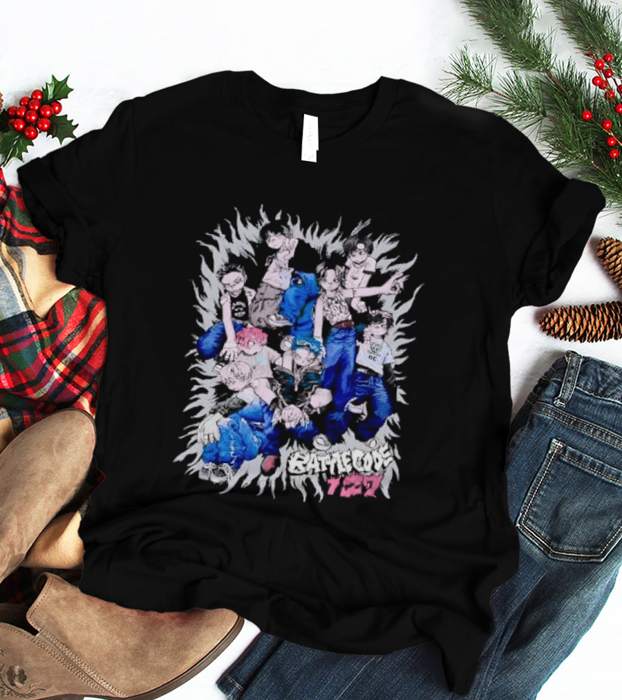 Battlecode 127 Anime Manga Characters Dynamic Group Pose T-Shirt