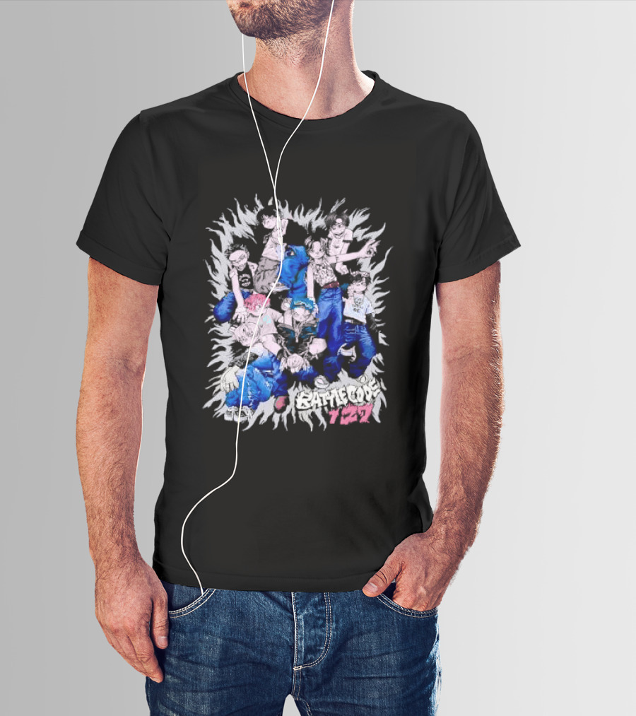 Battlecode 127 Anime Manga Characters Dynamic Group Pose T-Shirt