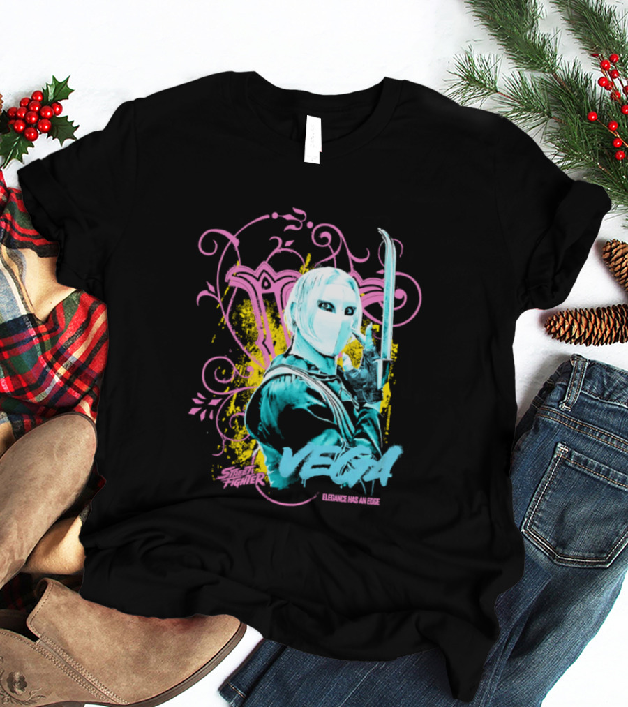 Fighter Vega Elegance Has An Edge Streetwear Warrior T-Shirt