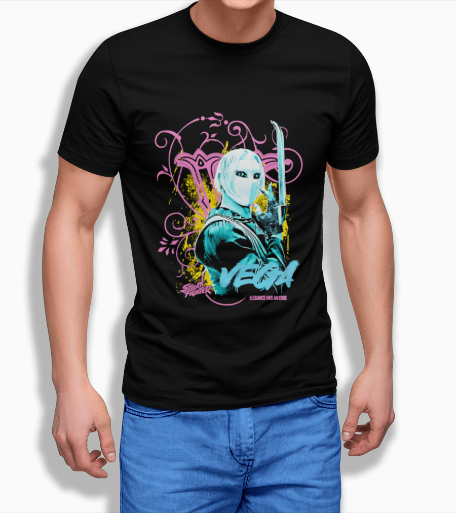 Fighter Vega Elegance Has An Edge Streetwear Warrior T-Shirt