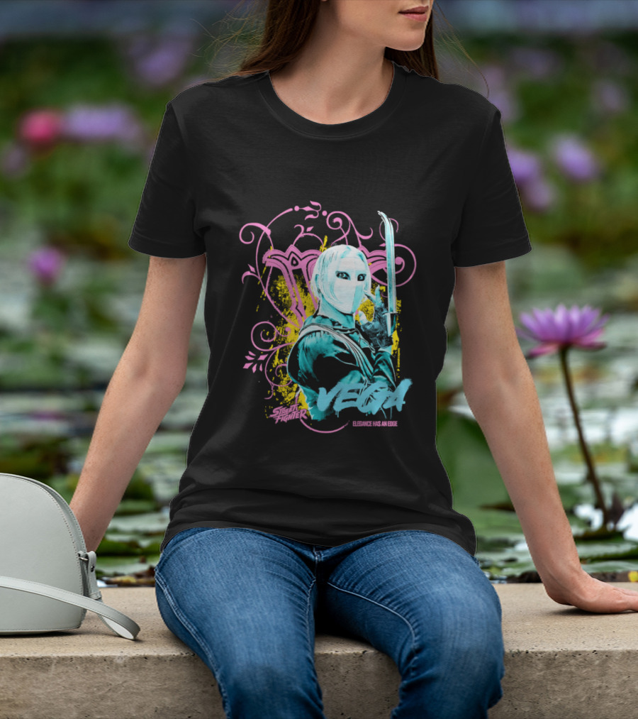 Fighter Vega Elegance Has An Edge Streetwear Warrior T-Shirt
