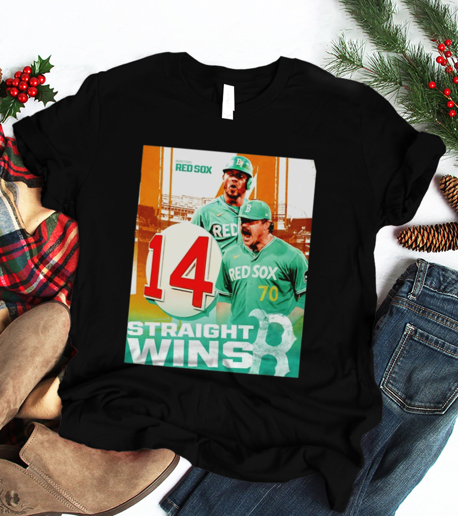 Boston Red Sox 14 Straight Wins Number 70 Celebration T-Shirt