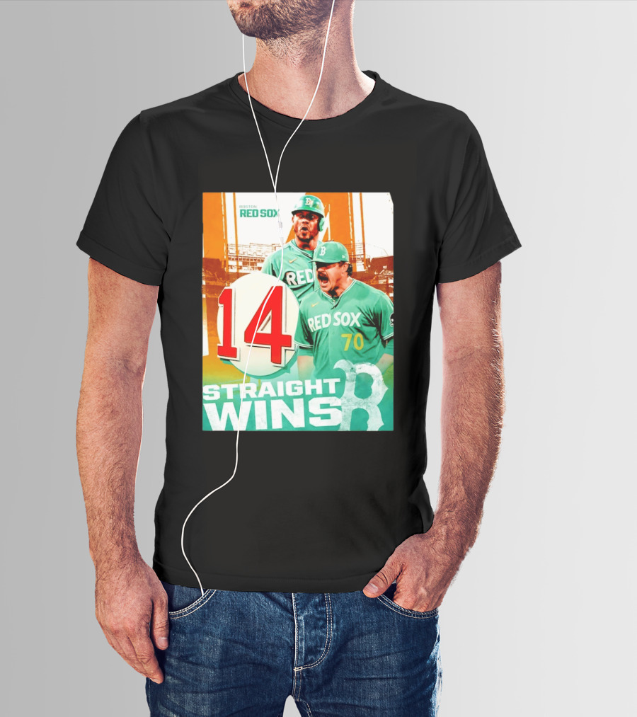 Boston Red Sox 14 Straight Wins Number 70 Celebration T-Shirt
