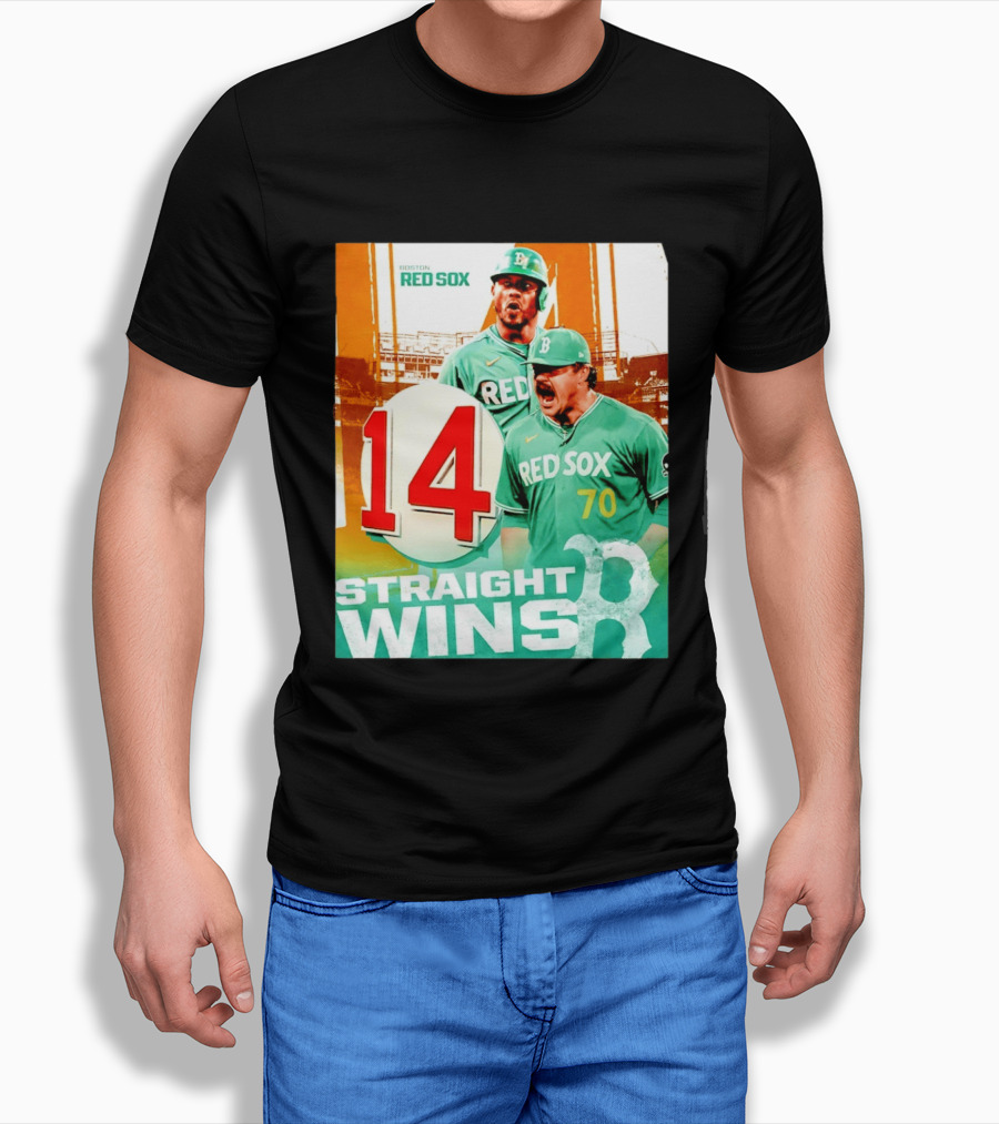 Boston Red Sox 14 Straight Wins Number 70 Celebration T-Shirt