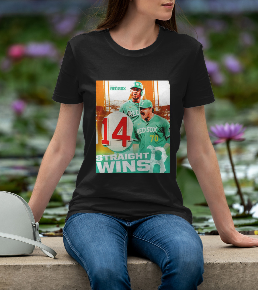 Boston Red Sox 14 Straight Wins Number 70 Celebration T-Shirt