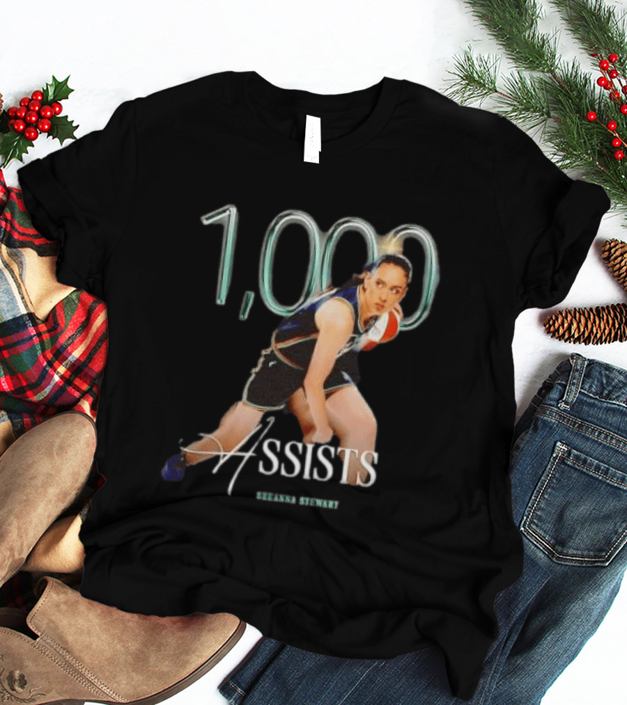 Breanna Stewart 1000 Assists Milestone New York Liberty Basketball Star T-Shirt