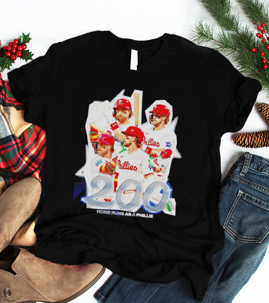 Honor Bryce Harper's Phillies 200 Home Runs T-Shirt