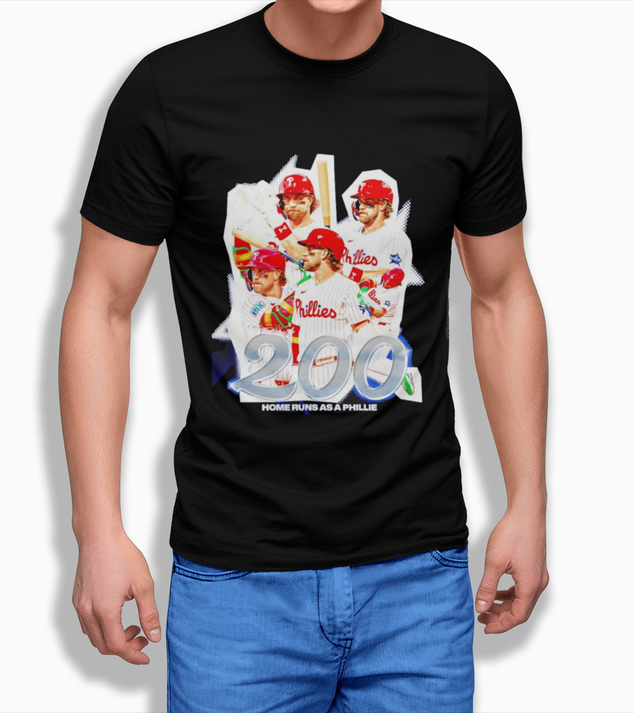Honor Bryce Harper's Phillies 200 Home Runs T-Shirt