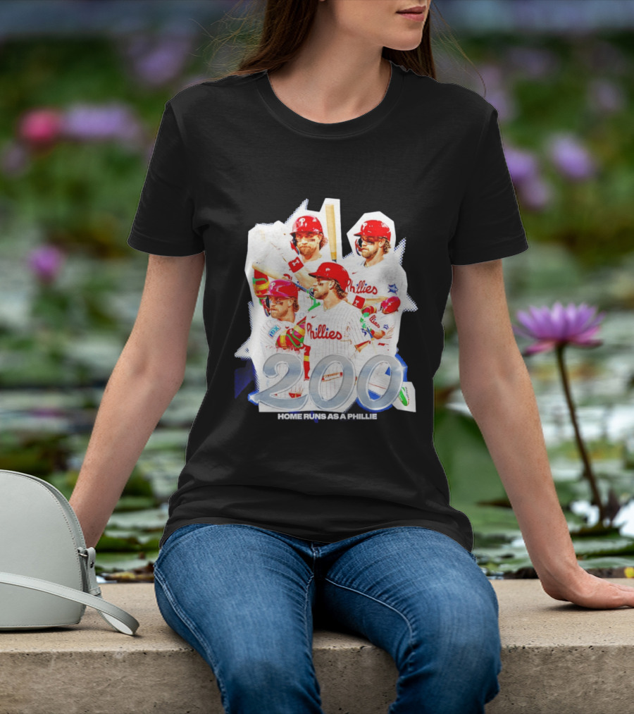 Honor Bryce Harper's Phillies 200 Home Runs T-Shirt