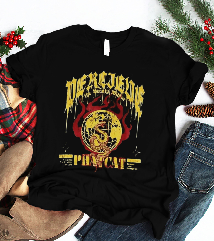 Phatcat Perceive The Reality Within Born To Be Free Snake Sphere Of Deception T-Shirt