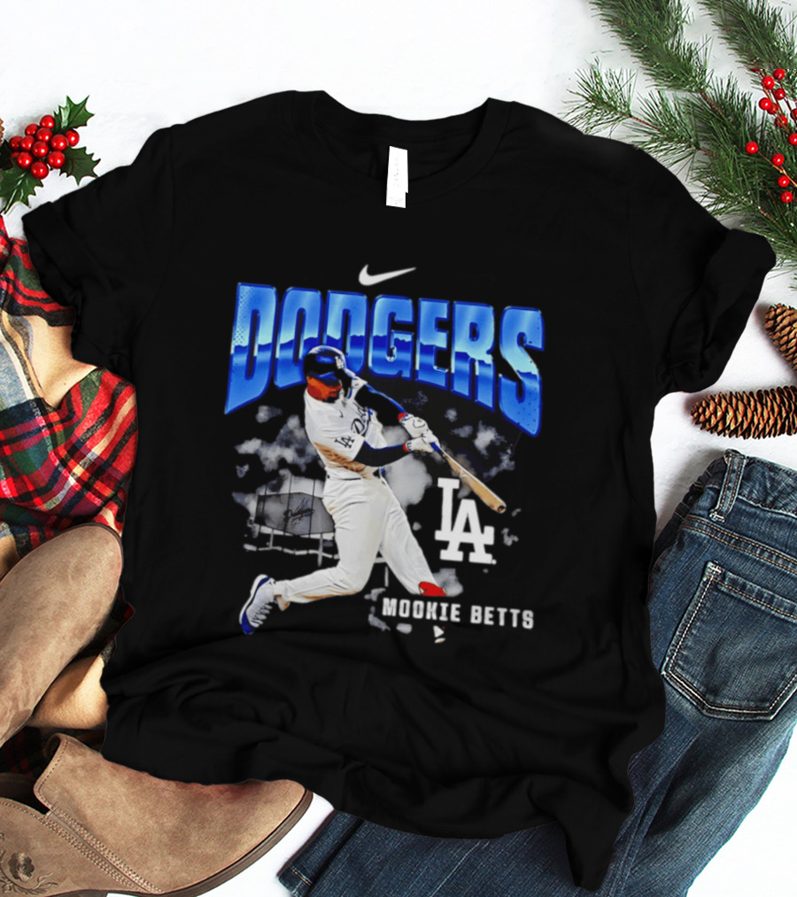 Nike Los Angeles Dodgers Mookie Betts Swing Action LA 2026 T-Shirt