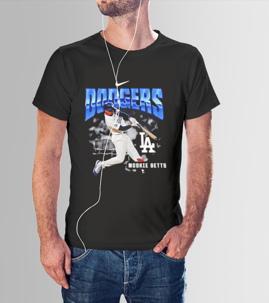 Nike Los Angeles Dodgers Mookie Betts Swing Action LA 2026 T-Shirt