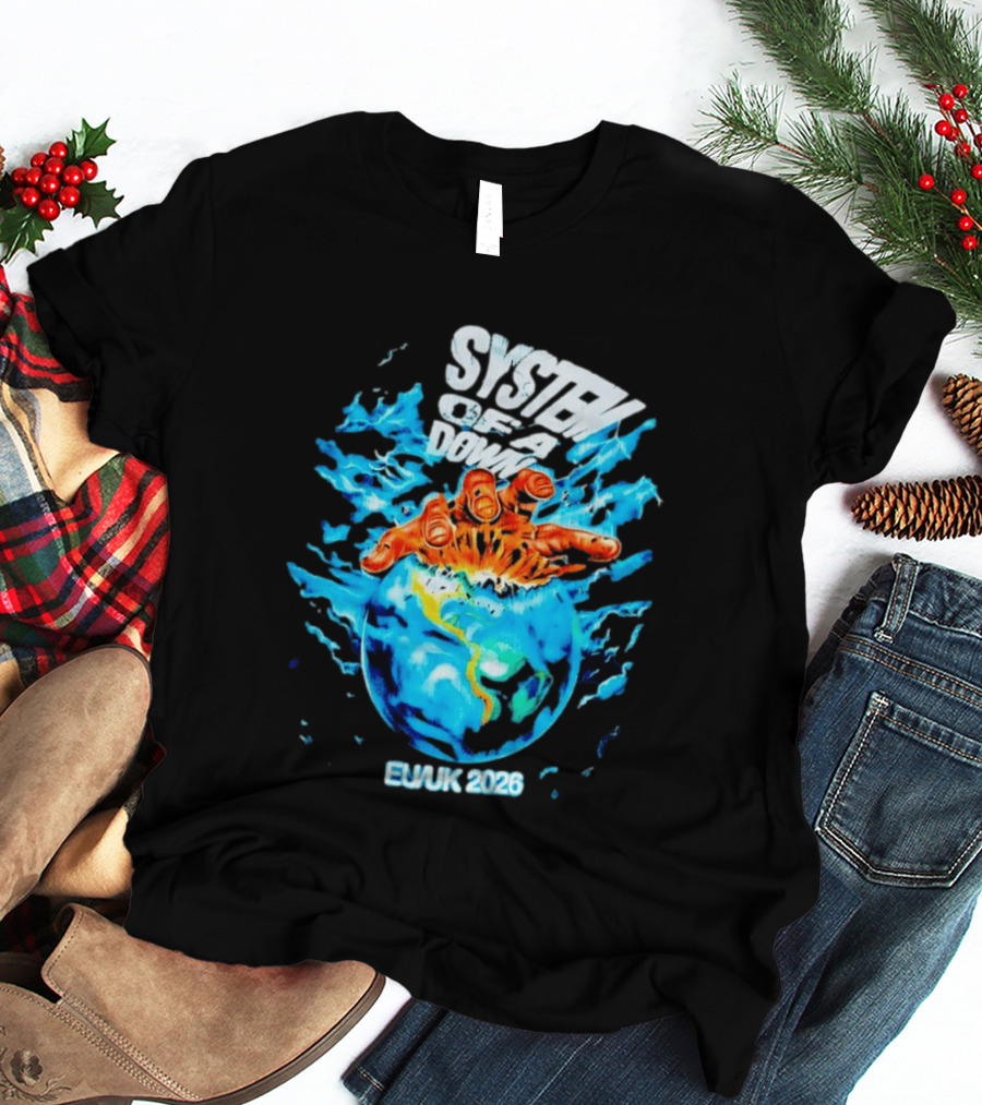 System Of A Down Crushing Hand Earth EU UK 2026 T-Shirt