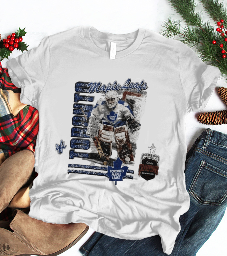 Toronto Maple Leafs Centennial Champions Vintage Hockey Goalie Gear T-Shirt