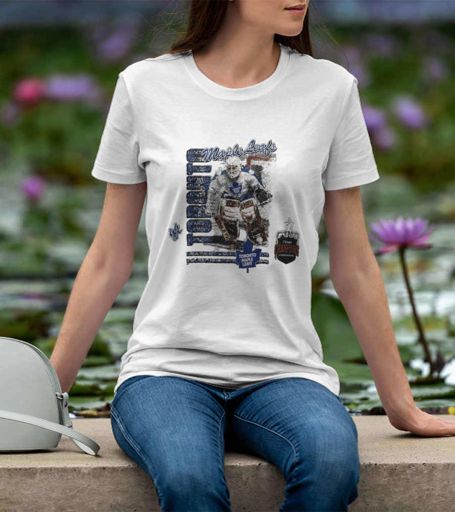Toronto Maple Leafs Centennial Champions Vintage Hockey Goalie Gear T-Shirt