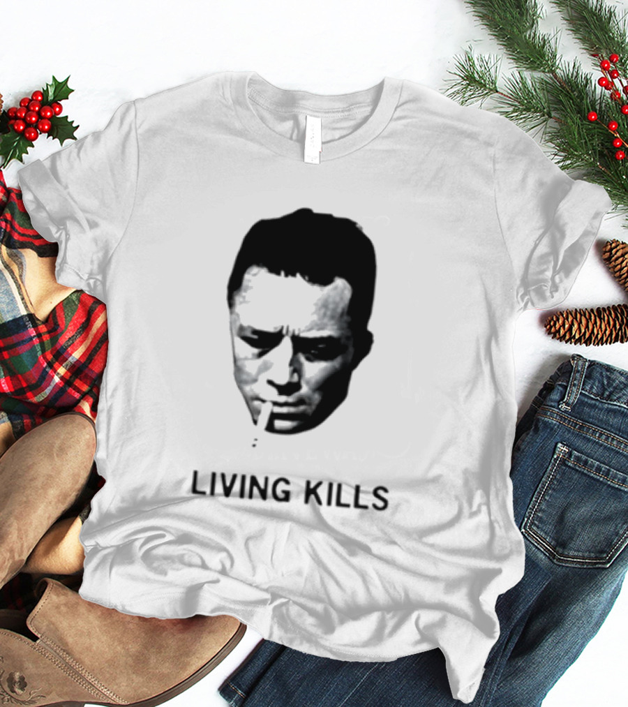 Living Kills Albert Camus Smoking T-Shirt