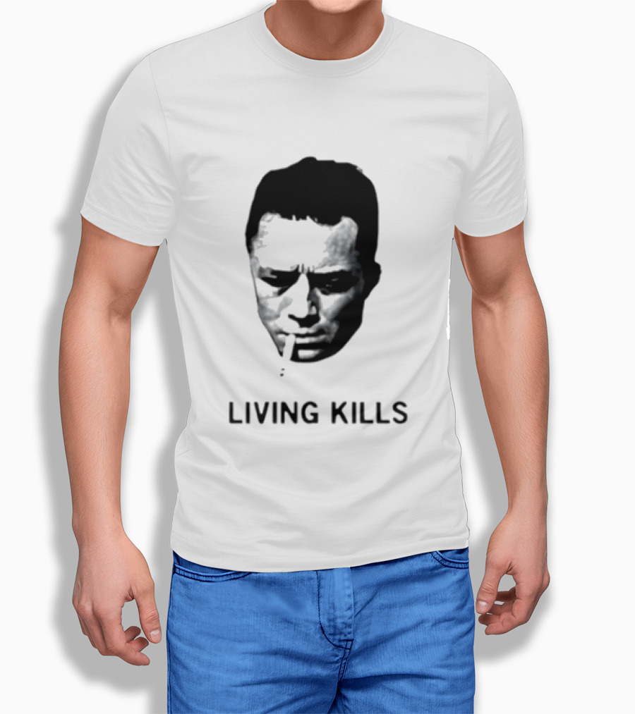 Living Kills Albert Camus Smoking T-Shirt