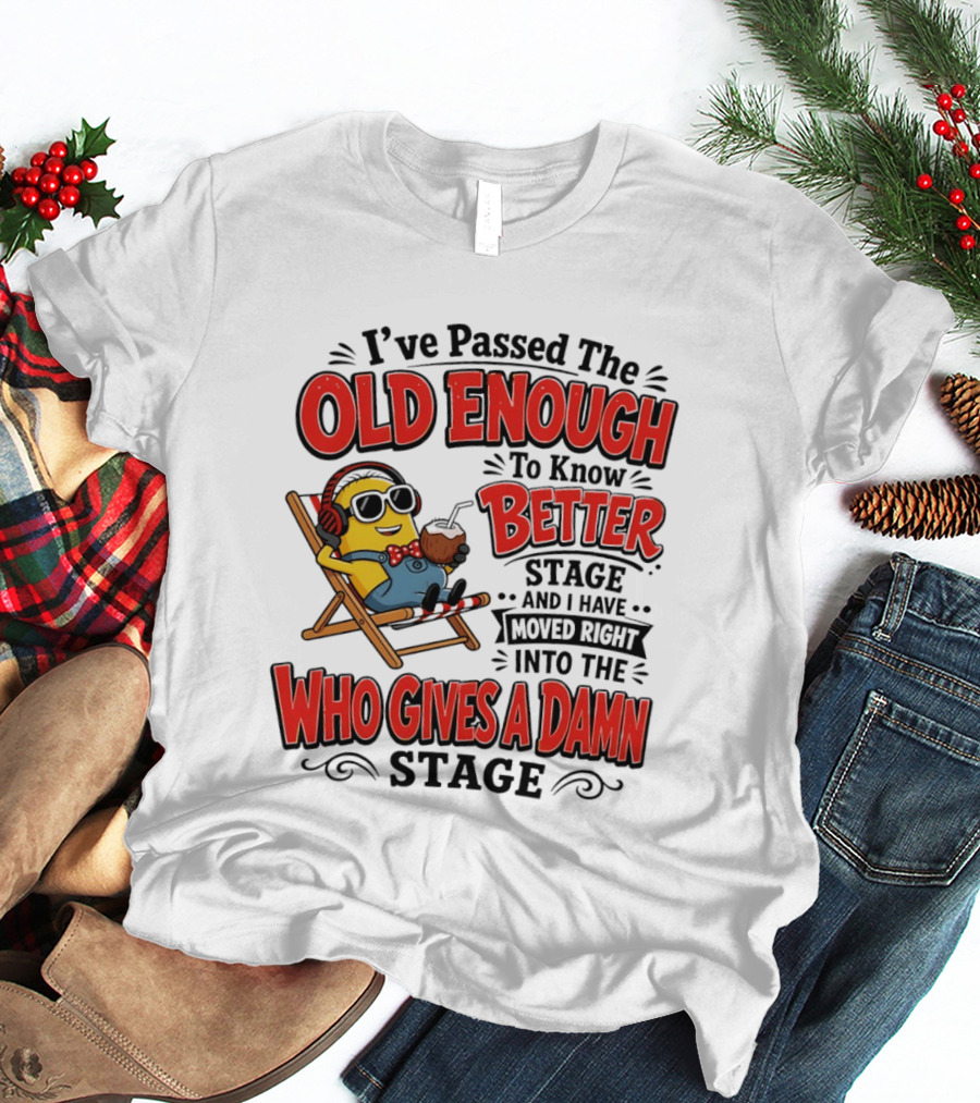 Minion I've Passed The Old Enough To Know Better Stage Who Gives A Damn Stage T-Shirt