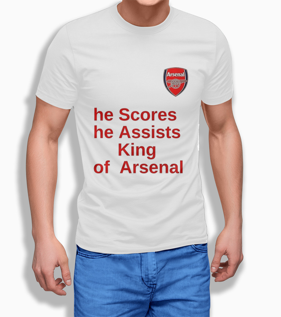 B﻿ukayo Saka He Scores He Assists King Of Arsenal T-Shirt