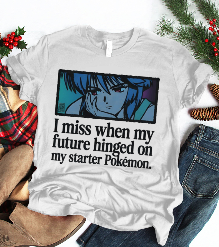 Motoko Kusanagi Ghost In The Shell I Miss When My Future Hinged On My Starter Pokémon T-Shirt