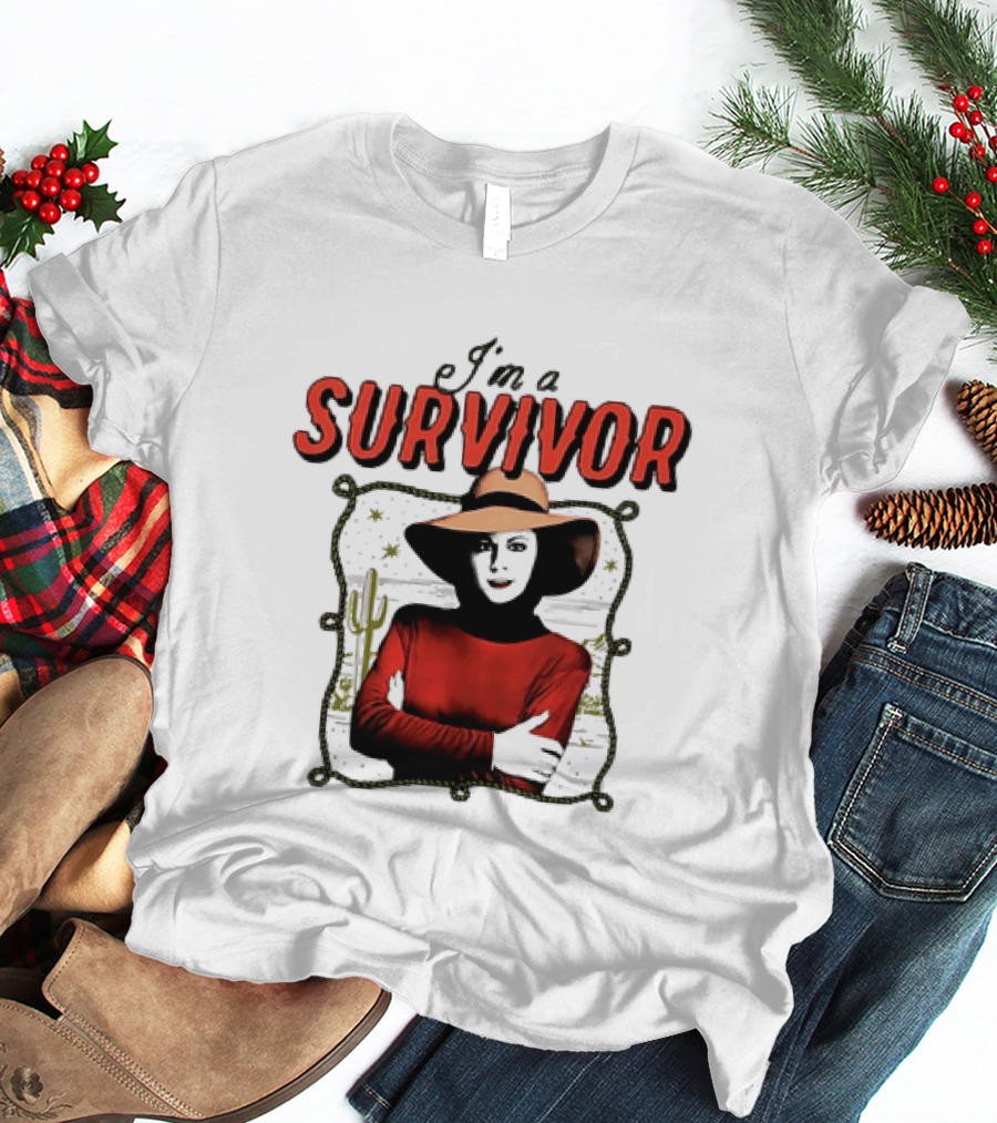 I'm A Survivor Woman Desert Vibes Western Cactus Hat T-Shirt