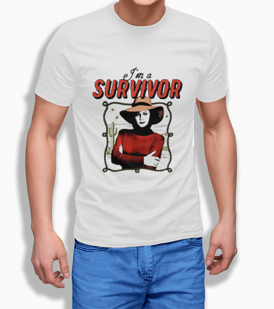 I'm A Survivor Woman Desert Vibes Western Cactus Hat T-Shirt