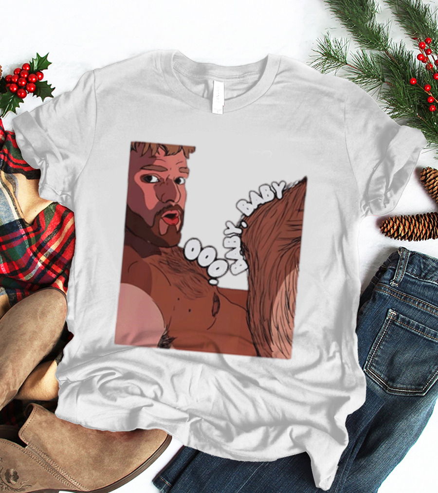 Ooo Baby Bearded Man Illustrated Expression T-Shirt