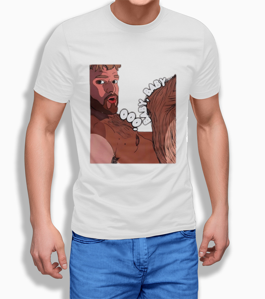 Ooo Baby Bearded Man Illustrated Expression T-Shirt