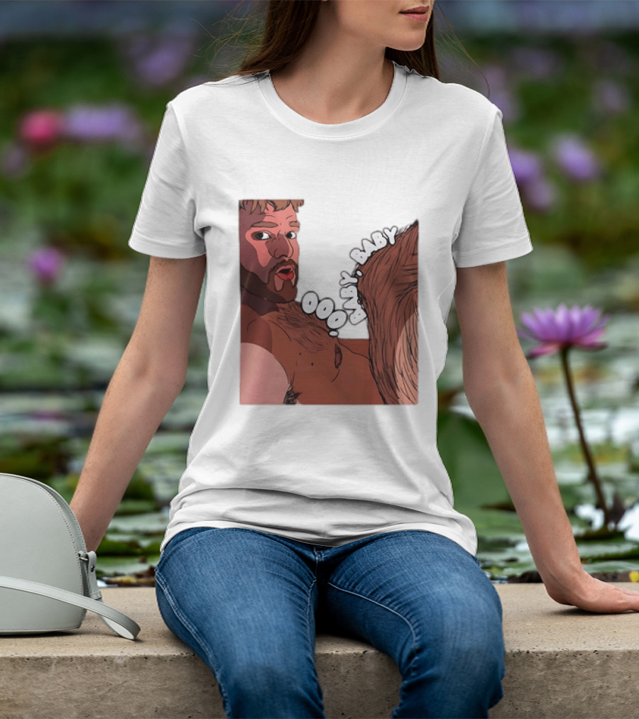 Ooo Baby Bearded Man Illustrated Expression T-Shirt