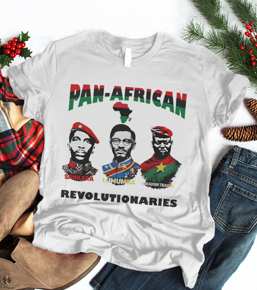 Pan African Revolutionaries Sankara Lumumba Ibrahim Traoré T-Shirt
