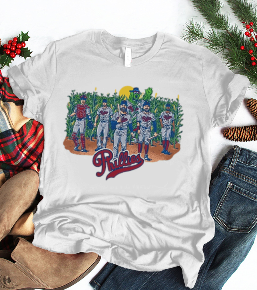 Phillies Field Of Dreams 2026 Players Cornfield Mascot Phillies T-Shirt