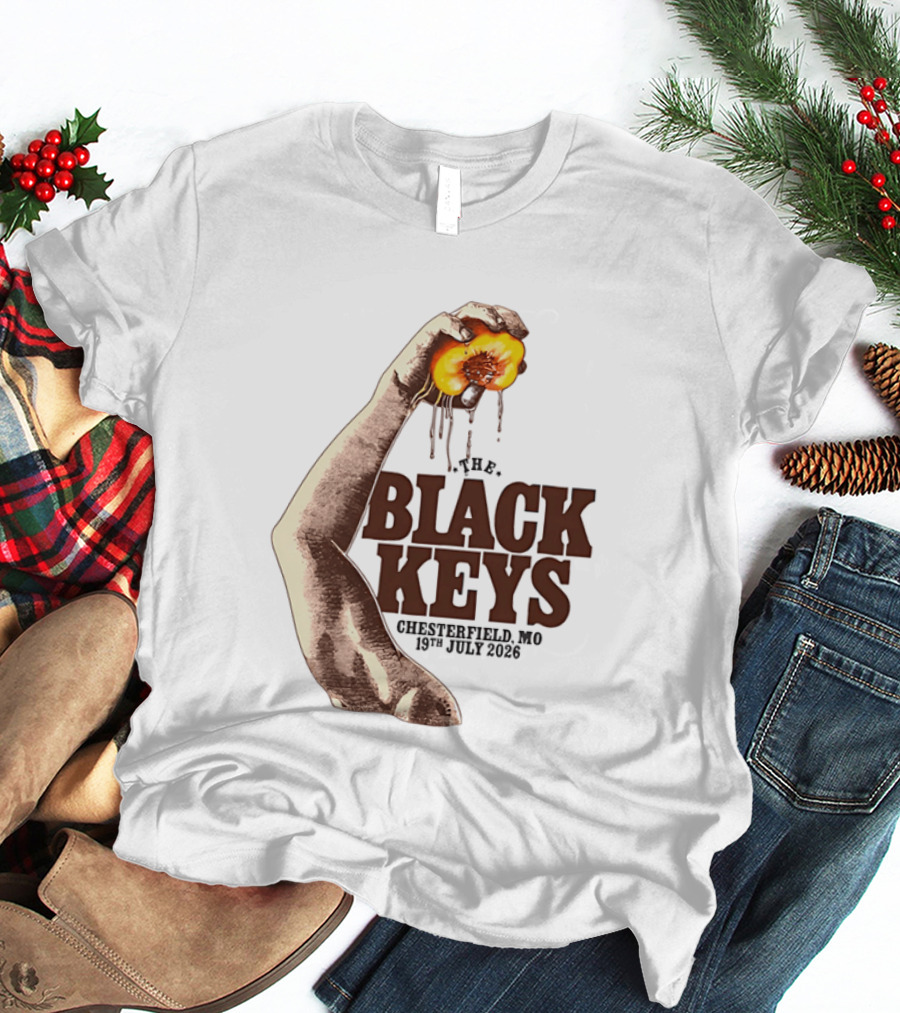 The Black Keys Chesterfield MO 19th July 2026 Peach T-Shirt