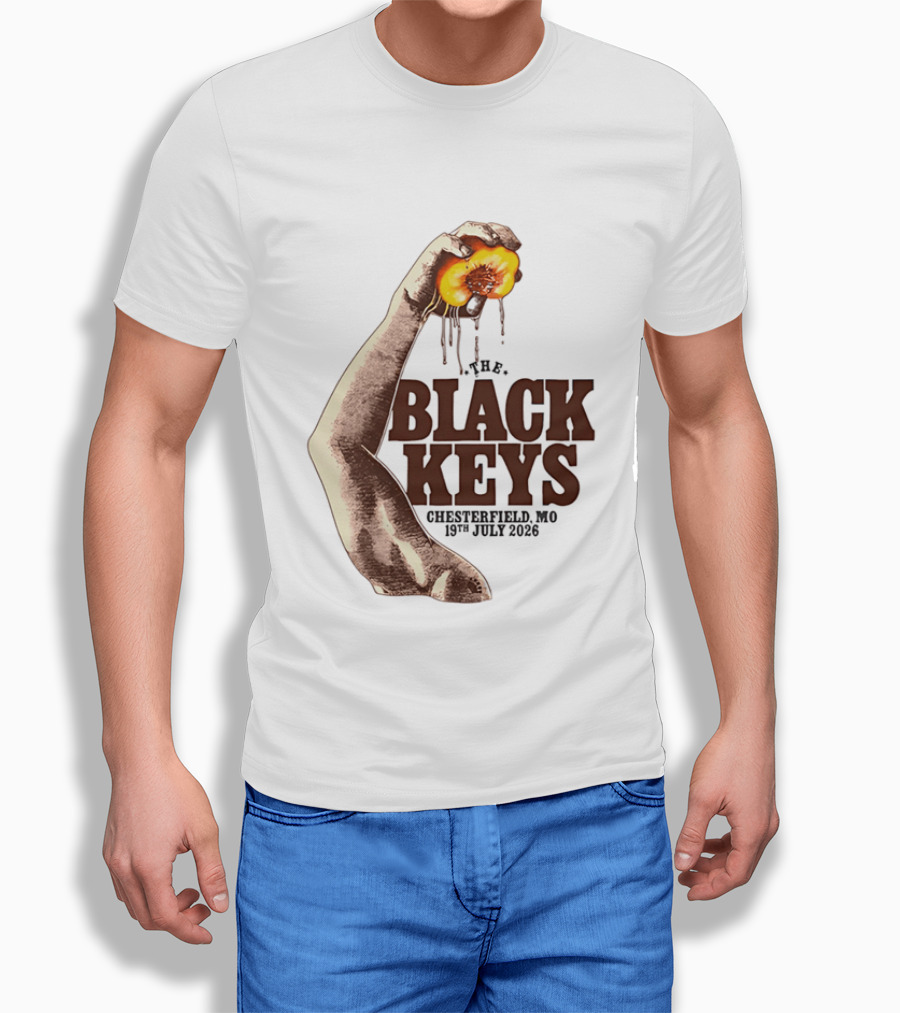 The Black Keys Chesterfield MO 19th July 2026 Peach T-Shirt