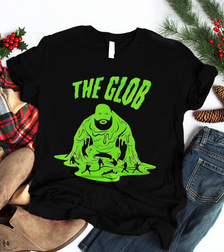 The Glob Justin Mason Melting Green Monster With Running Figures T-Shirt