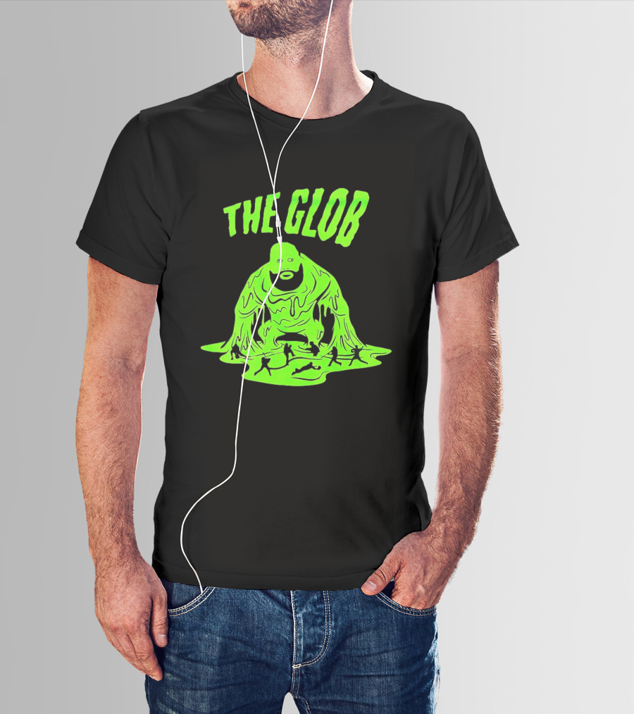 The Glob Justin Mason Melting Green Monster With Running Figures T-Shirt