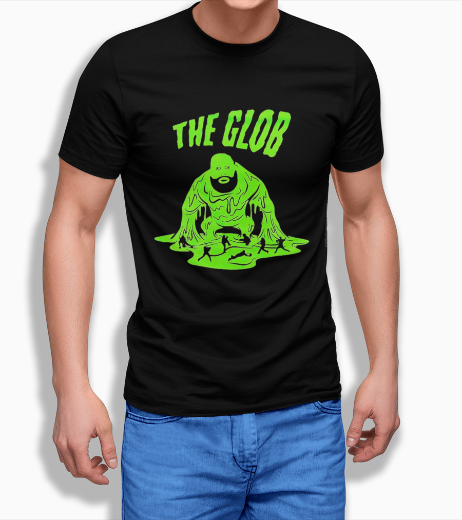 The Glob Justin Mason Melting Green Monster With Running Figures T-Shirt