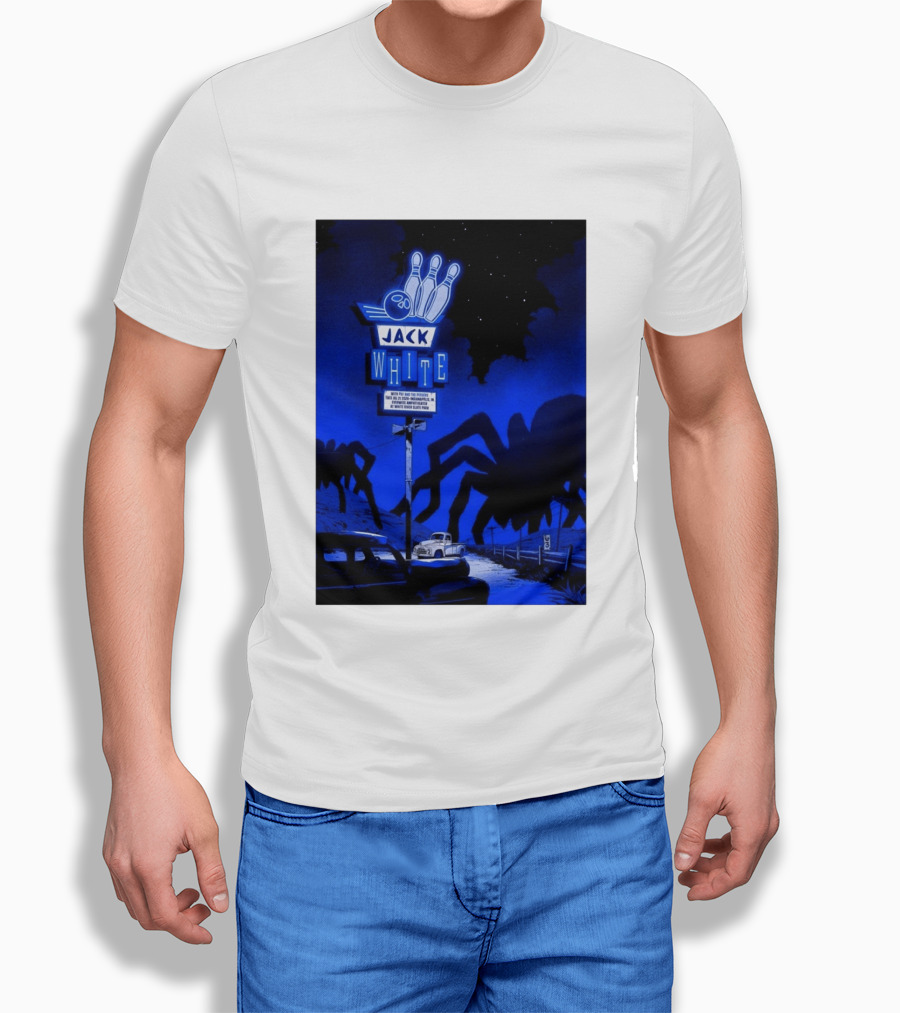 Jack White Indianapolis IN 2026 Everwise Amphitheater Event With Spiders And Bowling Sign T-Shirt