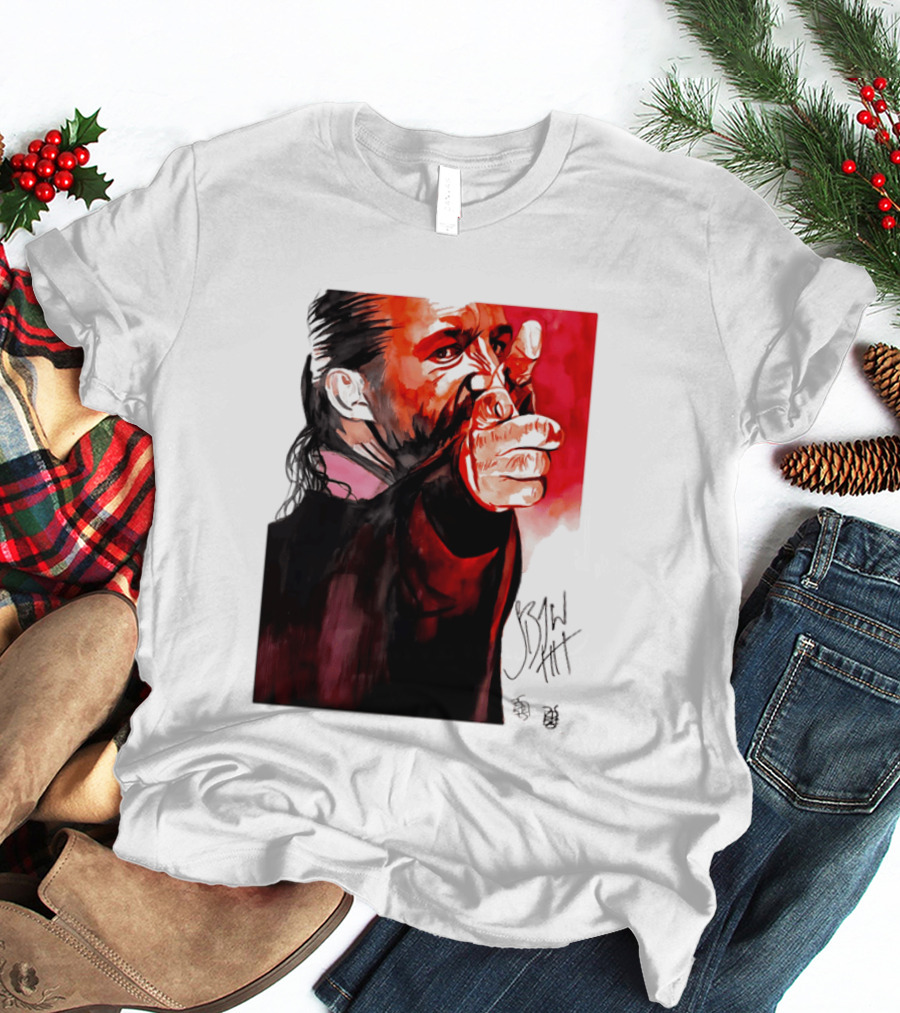 Jay White Rob Schamberger Signature Portrait Red T-Shirt