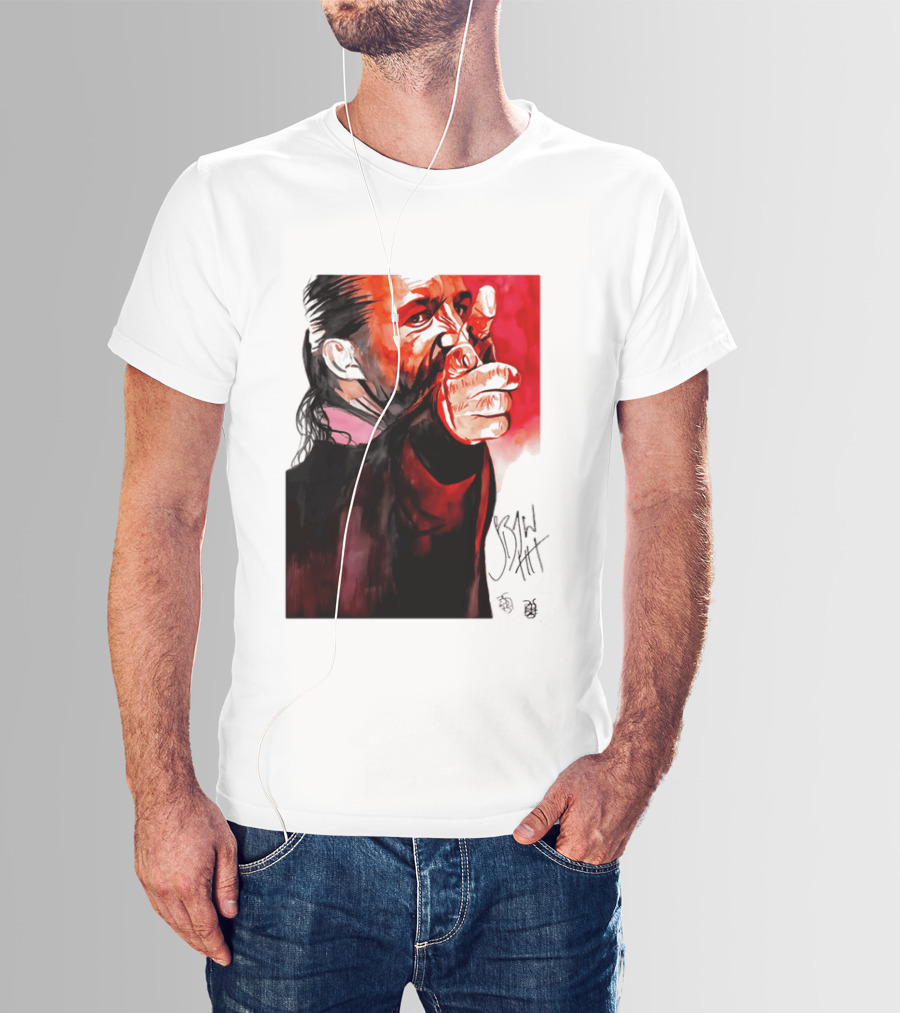 Jay White Rob Schamberger Signature Portrait Red T-Shirt