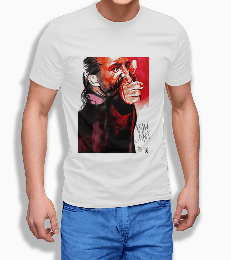 Jay White Rob Schamberger Signature Portrait Red T-Shirt
