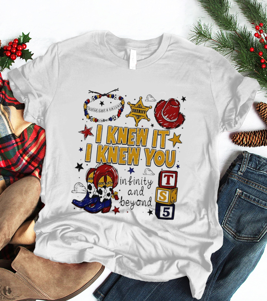 Woody Buzz Lightyear Sheriff Infinity And Beyond Blocks T-Shirt