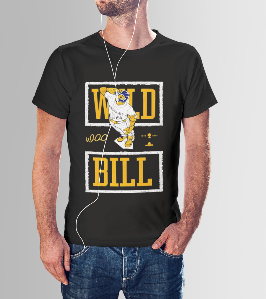 Wild Bill Nationals No 24 Baseball Player Batting Pose T-Shirt