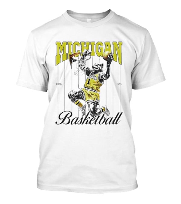 Wolverine Michigan Basketball Slam Dunk T-Shirt