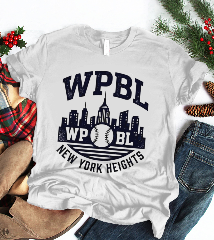 WPBL New York Heights Baseball Skyline Cityscape T-Shirt