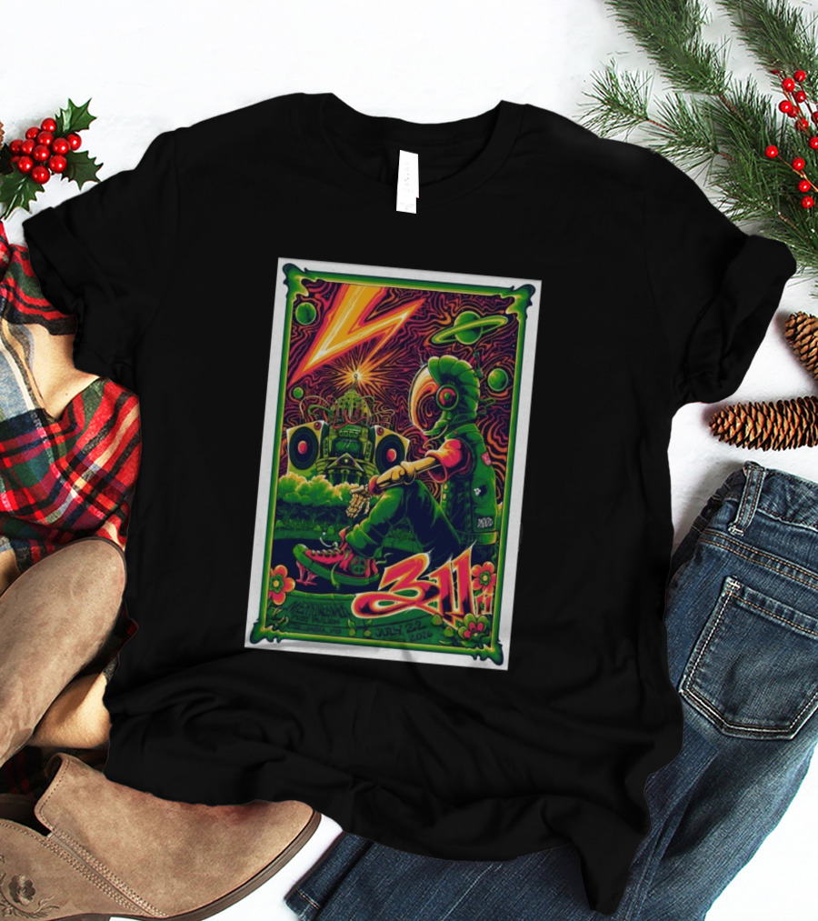 311 Merriweather Post Pavilion Columbia MD July 22 2026 Psychedelic Robot Alien T-Shirt