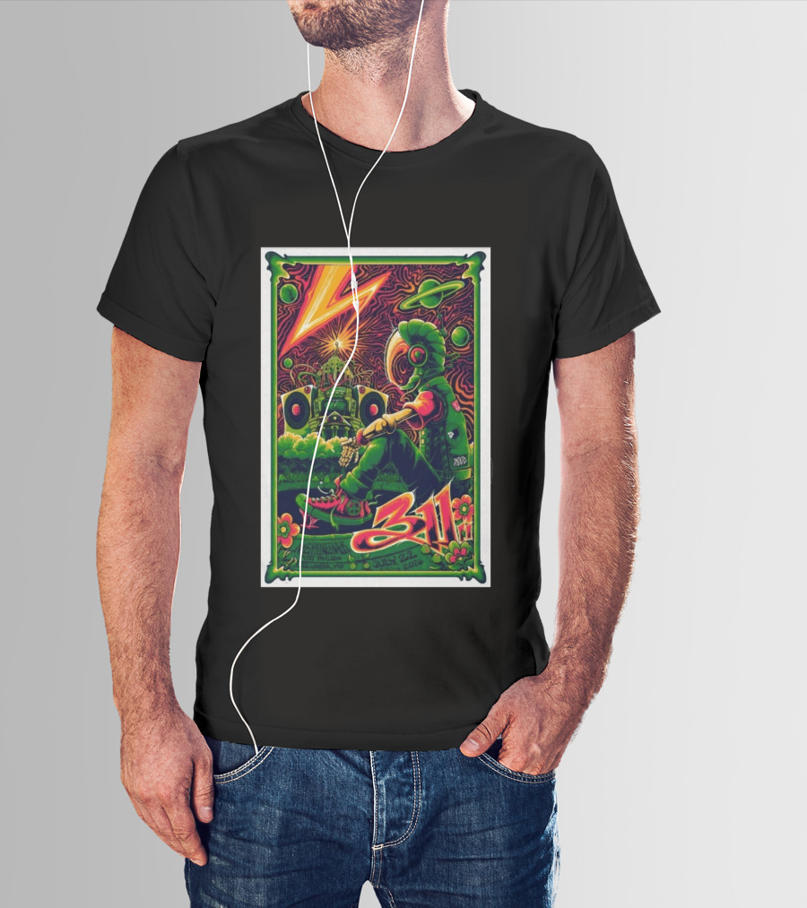 311 Merriweather Post Pavilion Columbia MD July 22 2026 Psychedelic Robot Alien T-Shirt