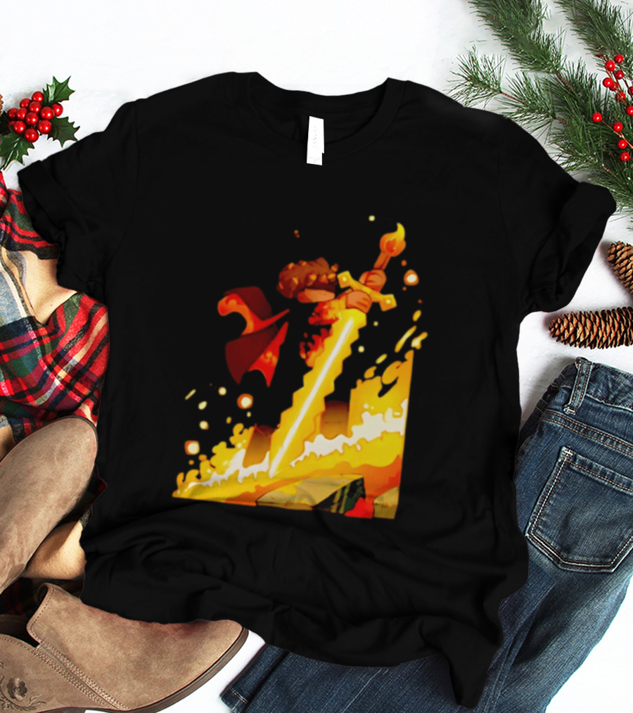 FlameFrags Sword Gaming Fantasy Adventure Warrior T-Shirt