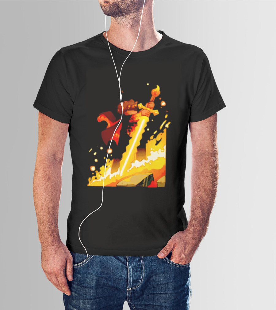 FlameFrags Sword Gaming Fantasy Adventure Warrior T-Shirt